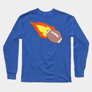 Flaming Football Long Sleeve T-Shirt